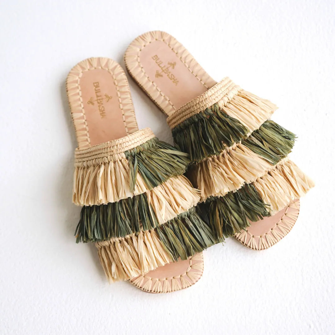 Massa Zegiga, sustainable, handmade flats made from natural materials by Bulibasha