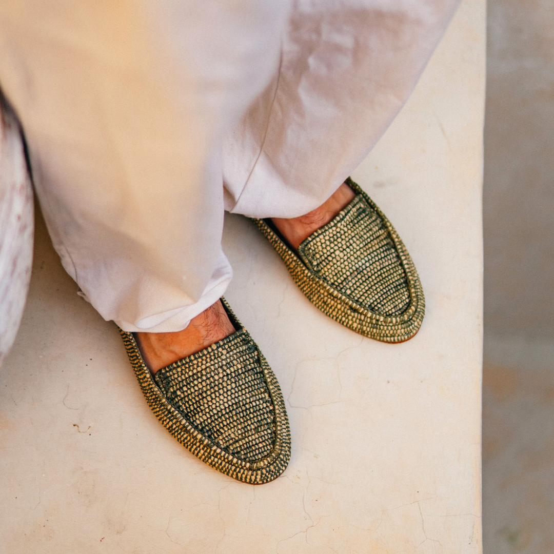 Meddur Herren Loafers Grün