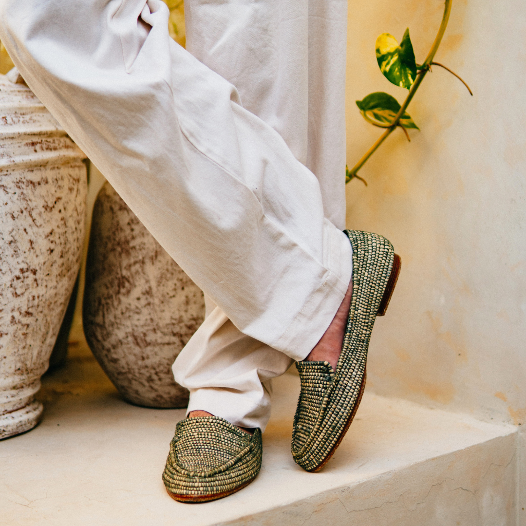 Meddur Herren Loafers Grün