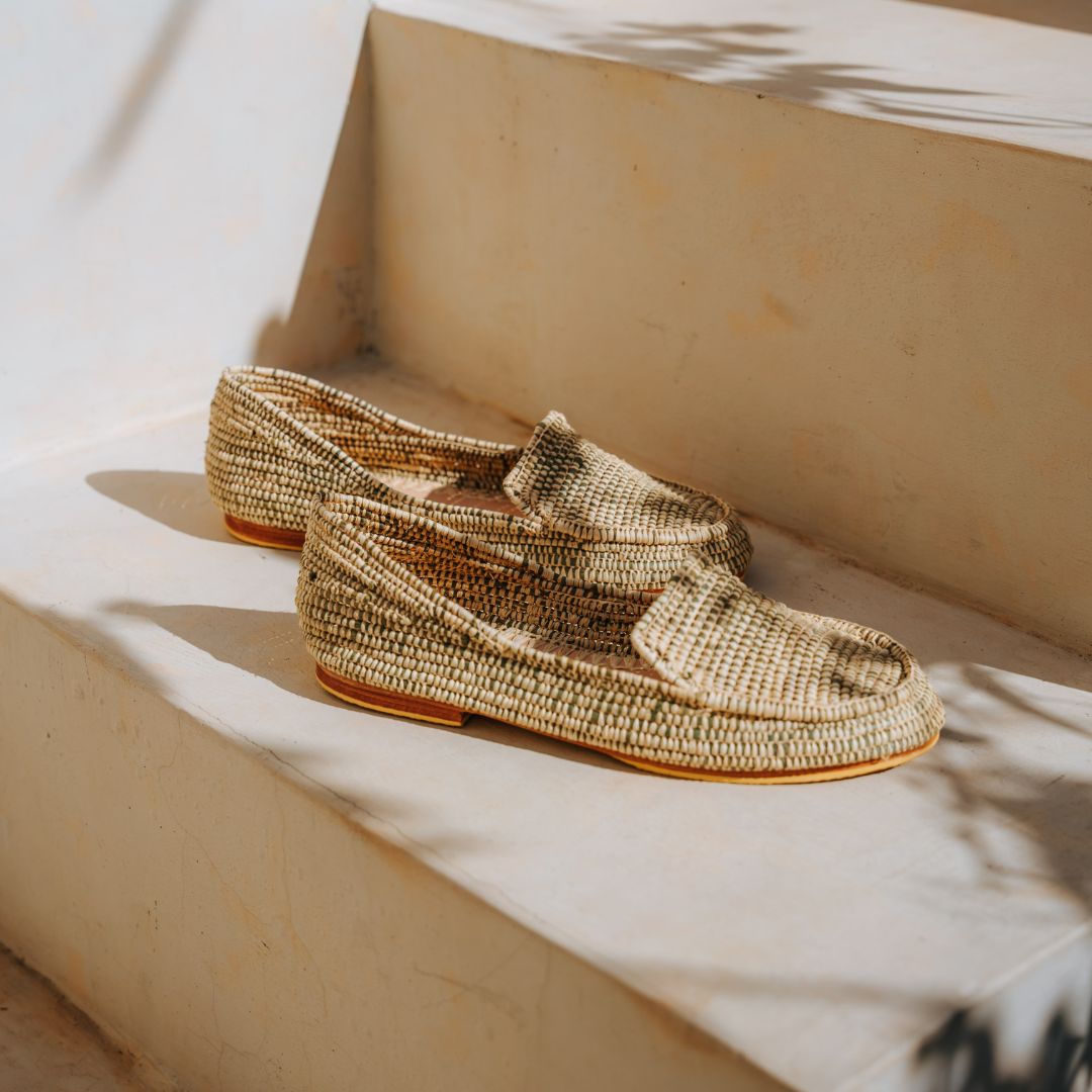 Mouna Damen Loafers Grün