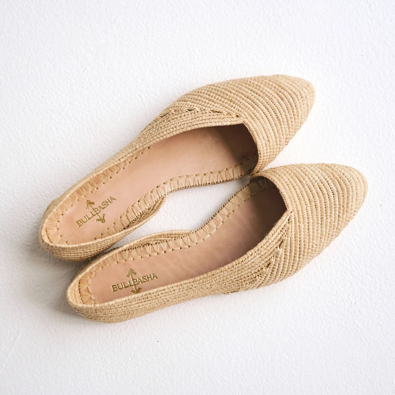 Ayyur, sustainable, handmade flats made from natural materials by Bulibasha
