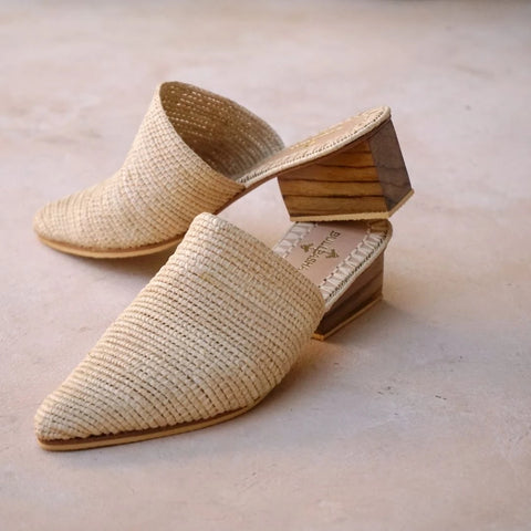 Sura, sustainable, heels made from natural materials by Bulibasha