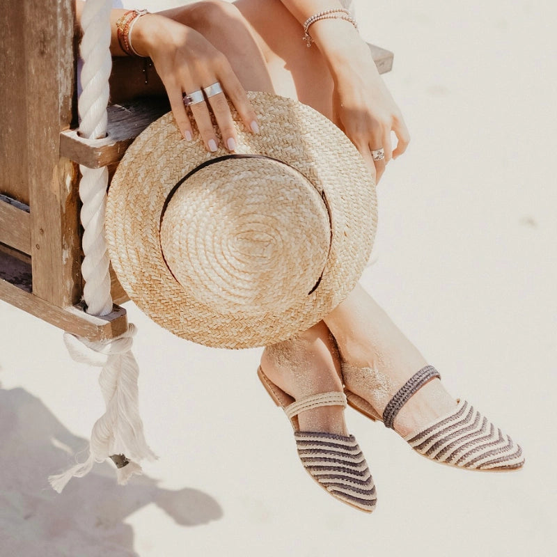 Babouche Amalu, sustainable, handmade sandals made from natural materials by Bulibasha