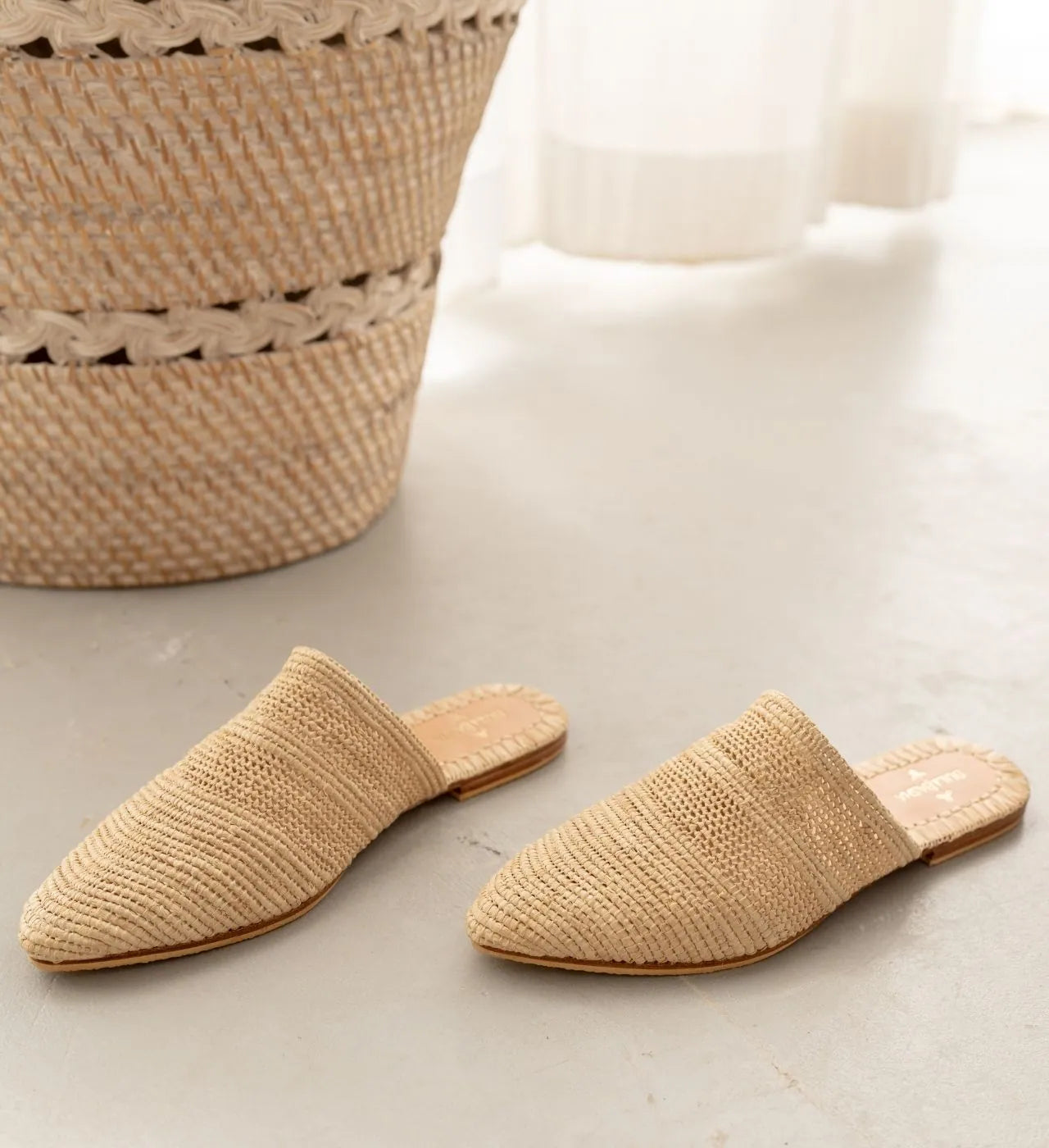 Babouche Tayri, sustainable, handmade sandals made from natural materials by Bulibasha
