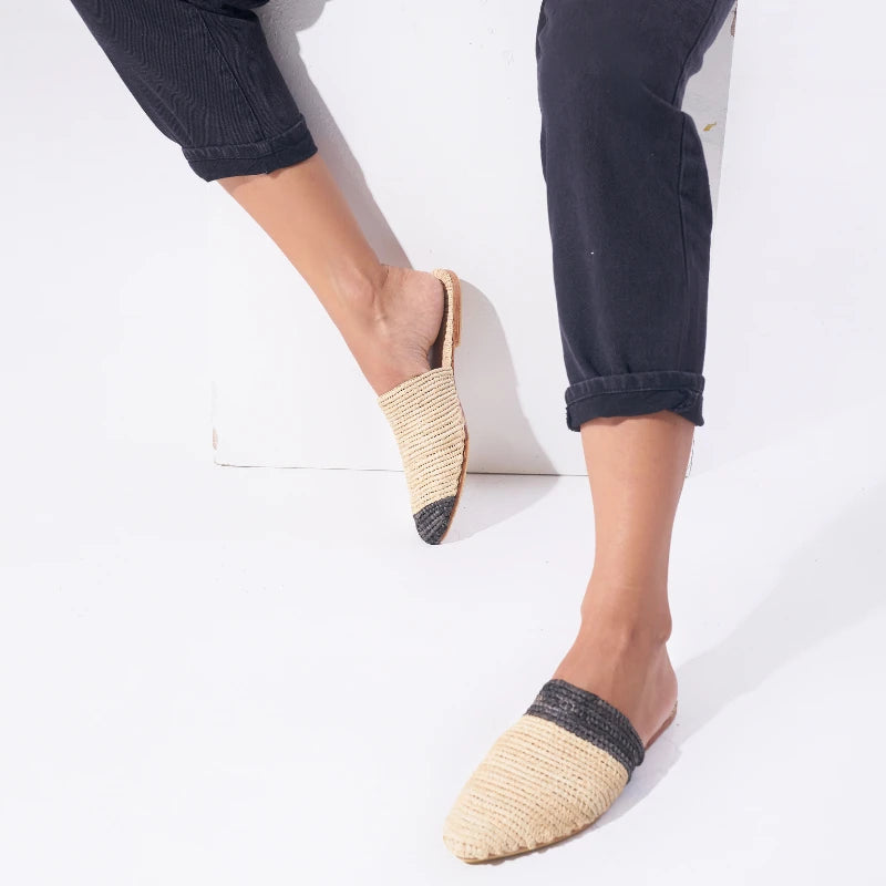 Babouche Zegiga, sustainable, handmade sandals made from natural materials by Bulibasha