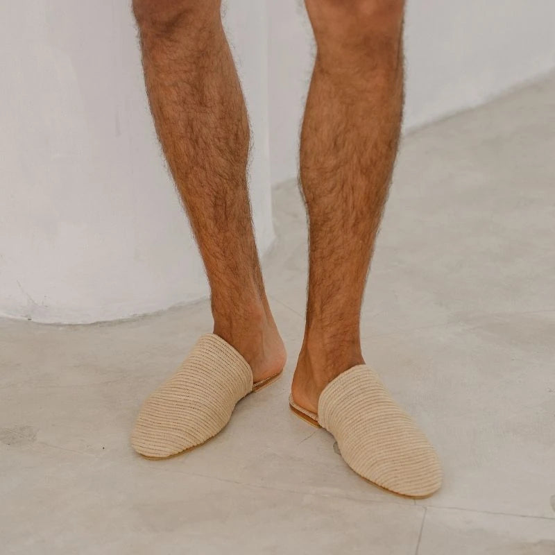 Slip On Neutral, sustainable, sandals made from natural materials by Bulibasha