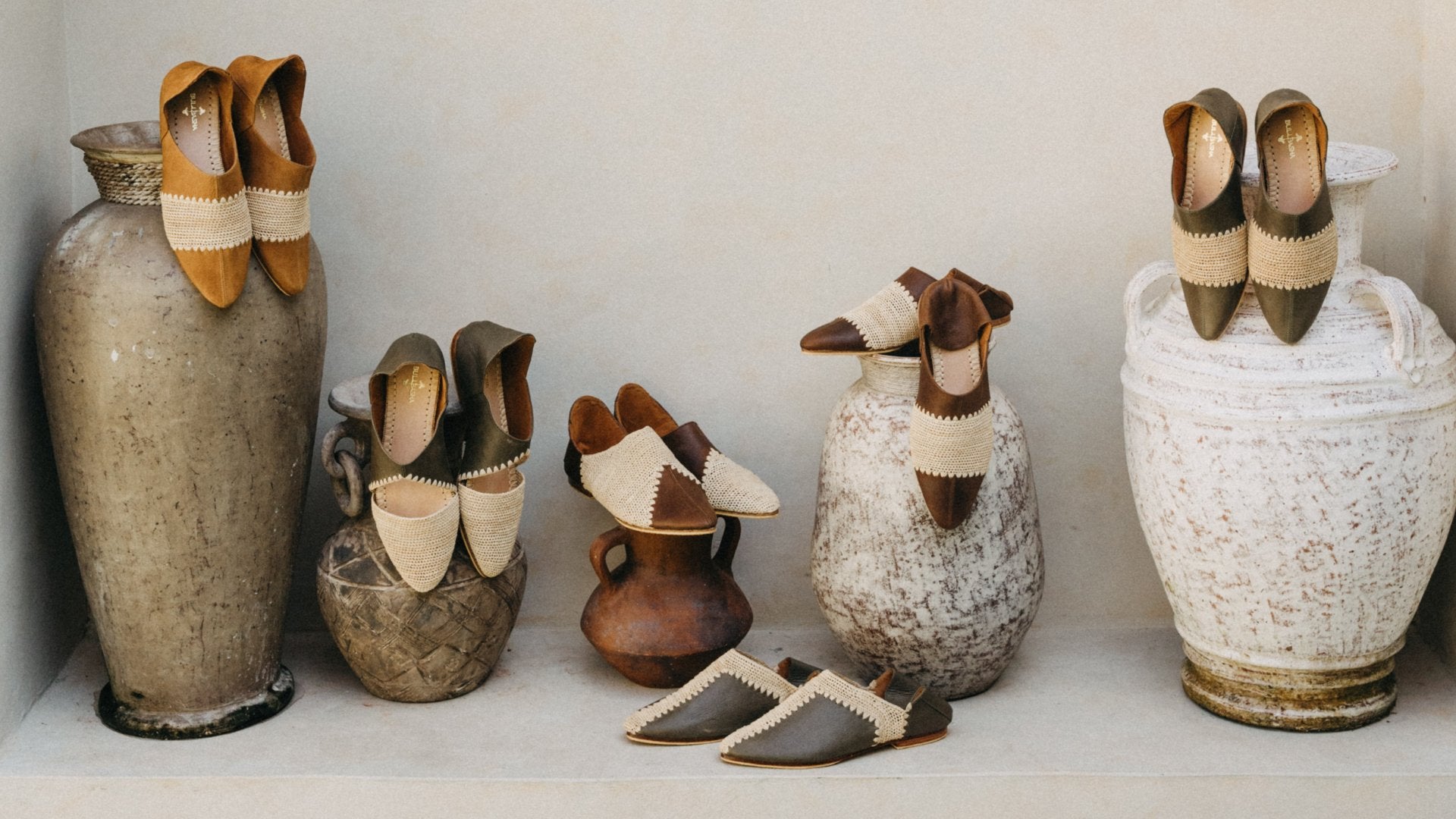 Vintage Leather & Tropical Leaves Shoes