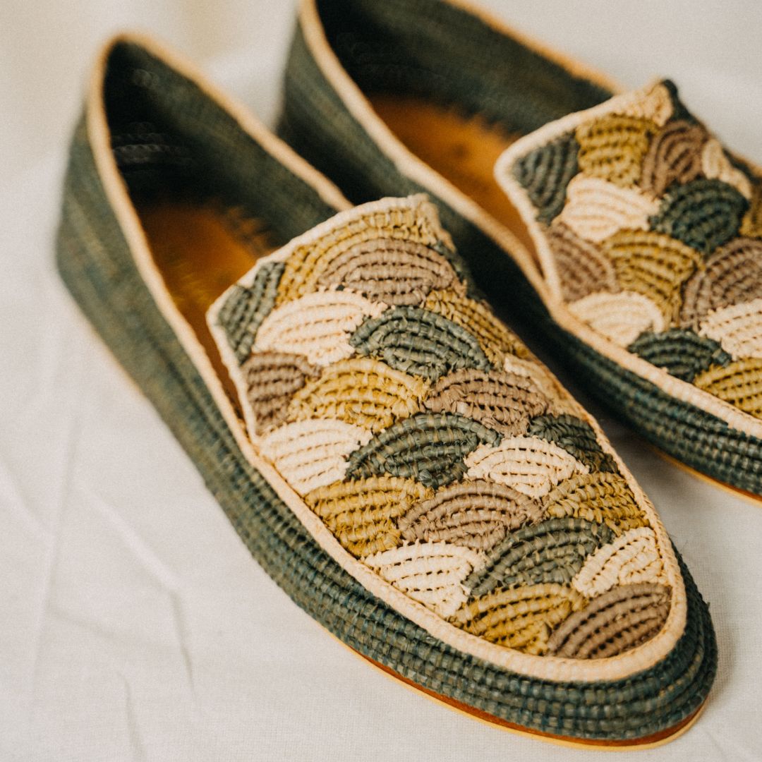 Mouna Zafir Arte Luxe Green Loafers
