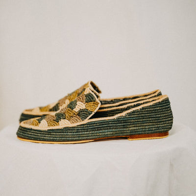 Mouna Zafir Arte Luxe Green Loafers