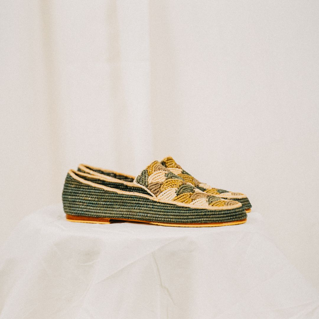 Mouna Zafir Arte Luxe Green Loafers