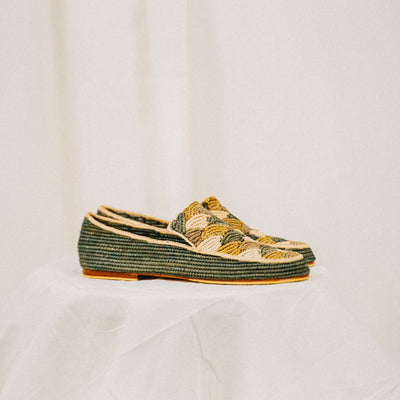 Mouna Zafir Arte Luxe Green Loafers