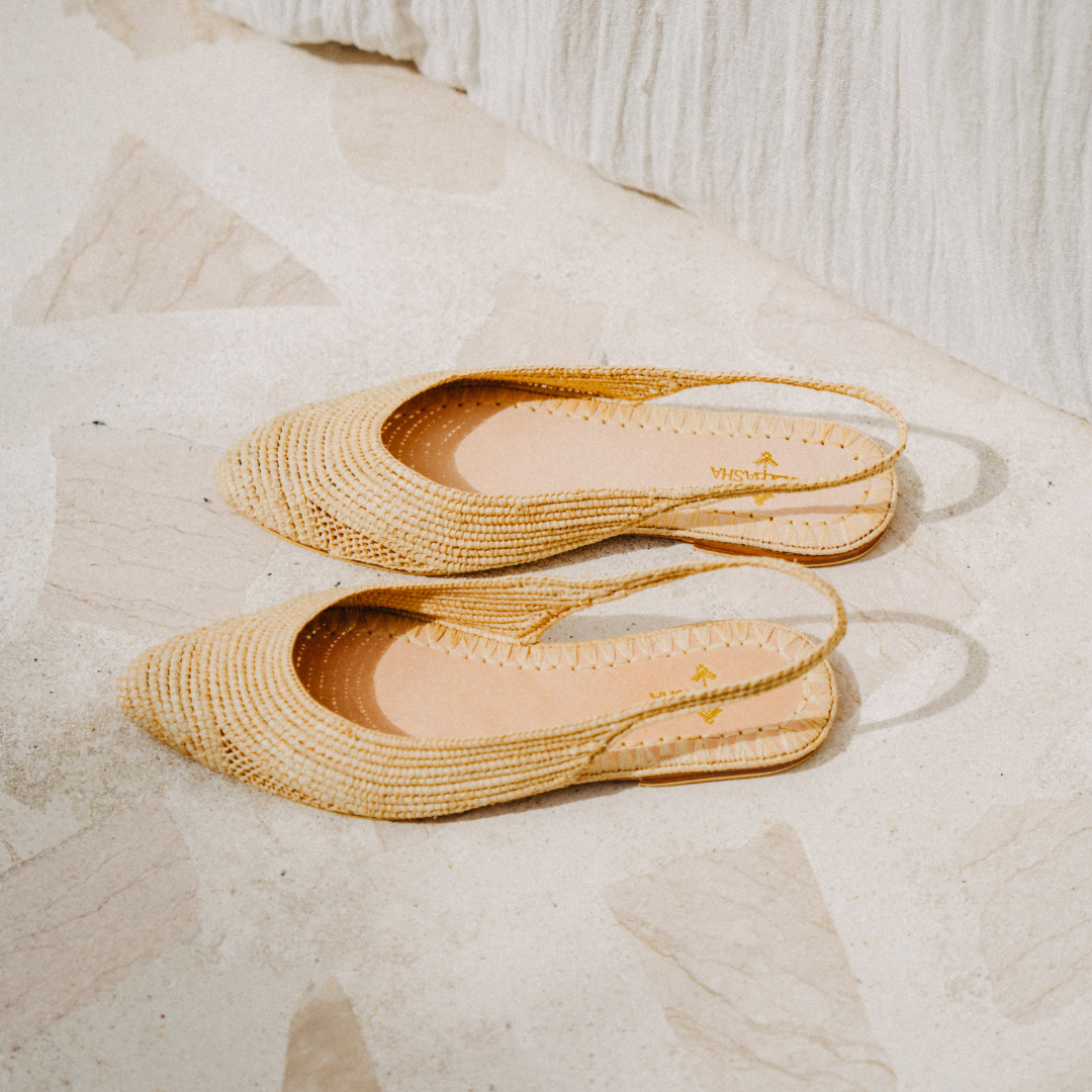 Assia Damensandalen Naturbeige