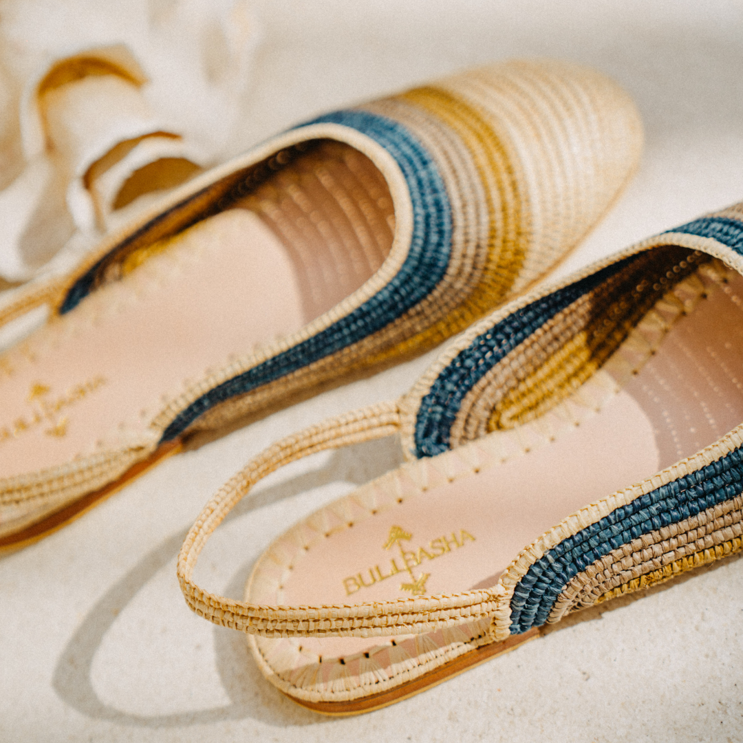 Sandali da donna Mazir Mix Beige Naturale, Ocra, Grigio e Blu