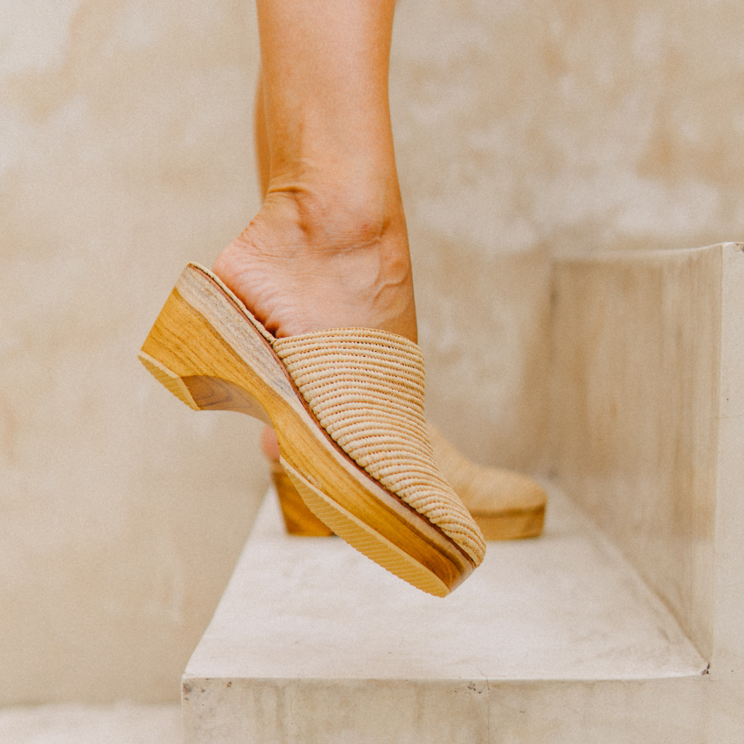 Mohya Damenclogs Naturbeige