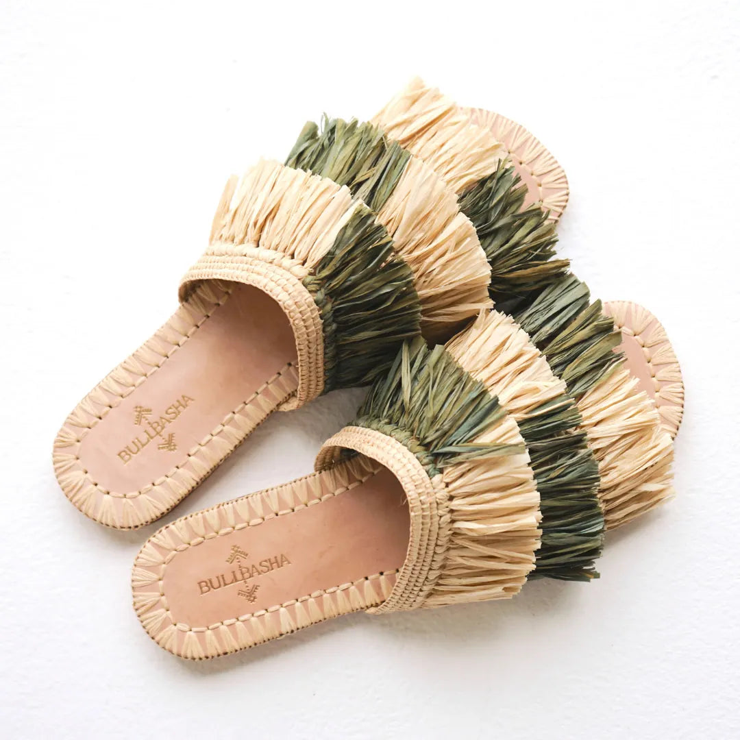 Massa Zegiga, sustainable, handmade flats made from natural materials by Bulibasha