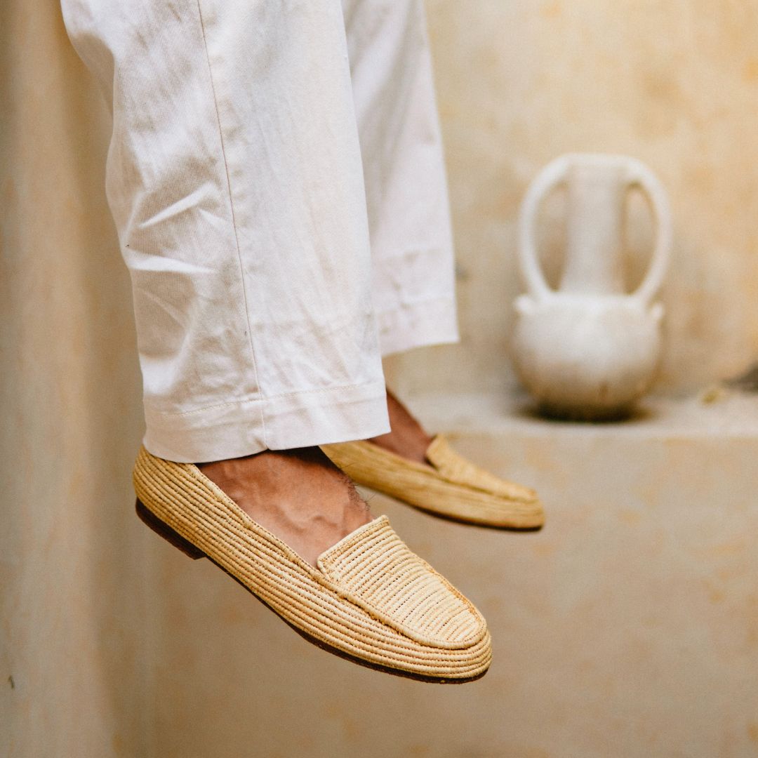Meddur Men's Loafers Natural Beige