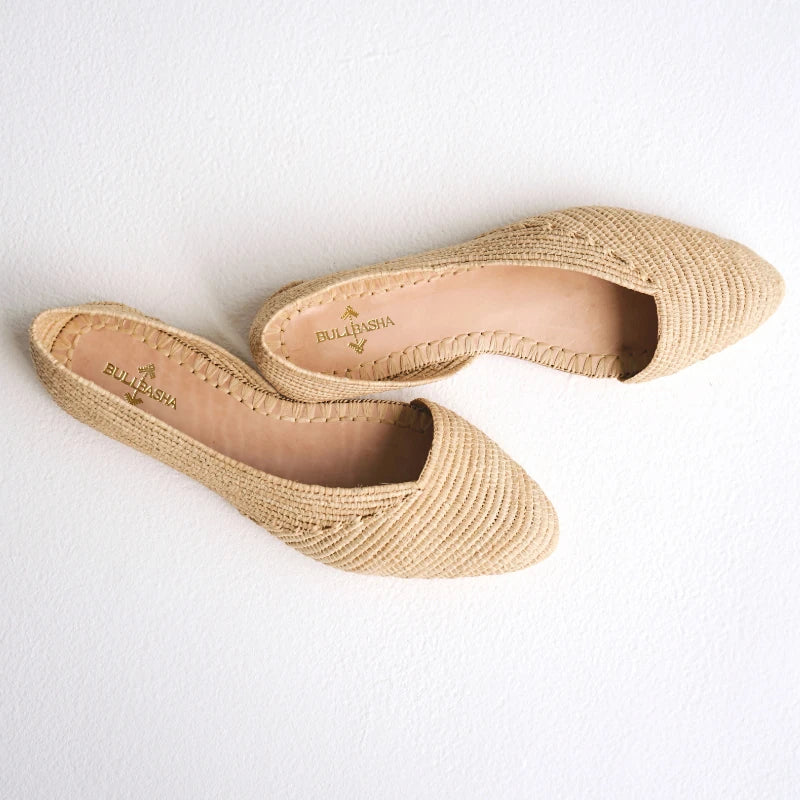 Ayyur, sustainable, handmade flats made from natural materials by Bulibasha