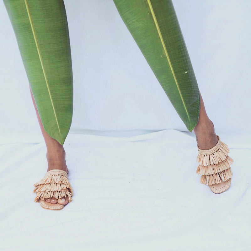 Massa, sustainable, handmade flats made from natural materials by Bulibasha