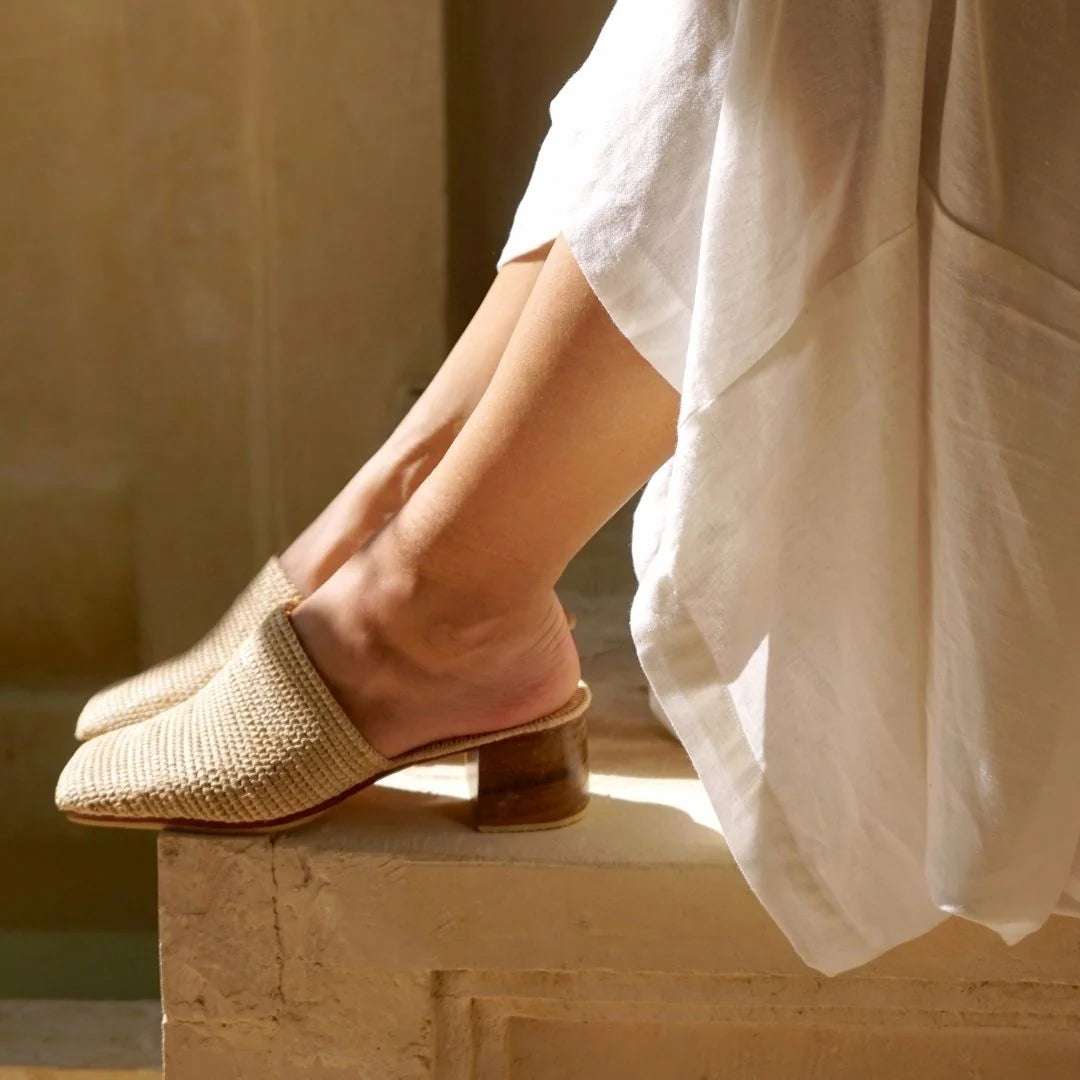 Igider, sustainable, handmade heels made from natural materials by Bulibasha