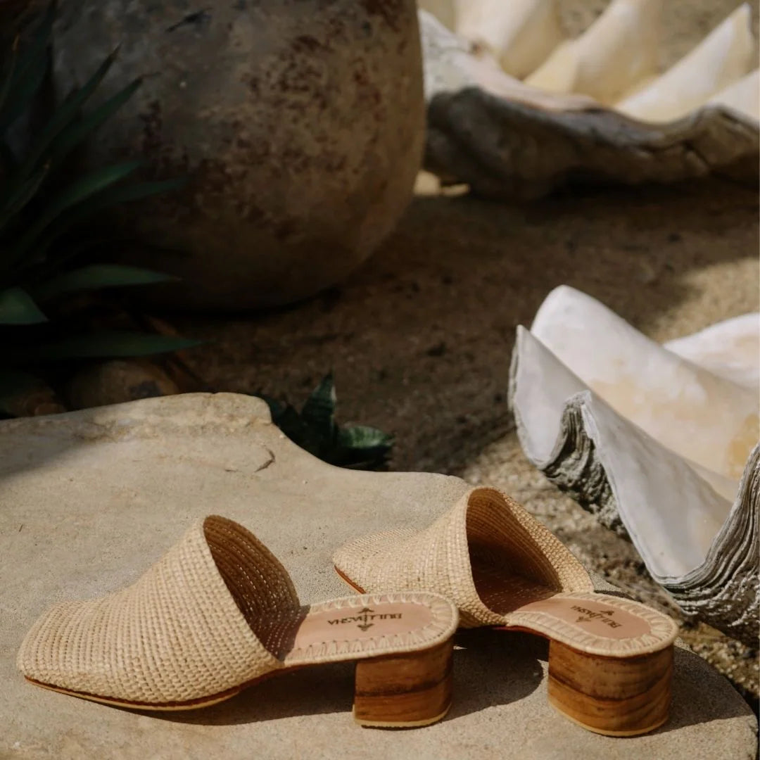 Igider, sustainable, handmade heels made from natural materials by Bulibasha