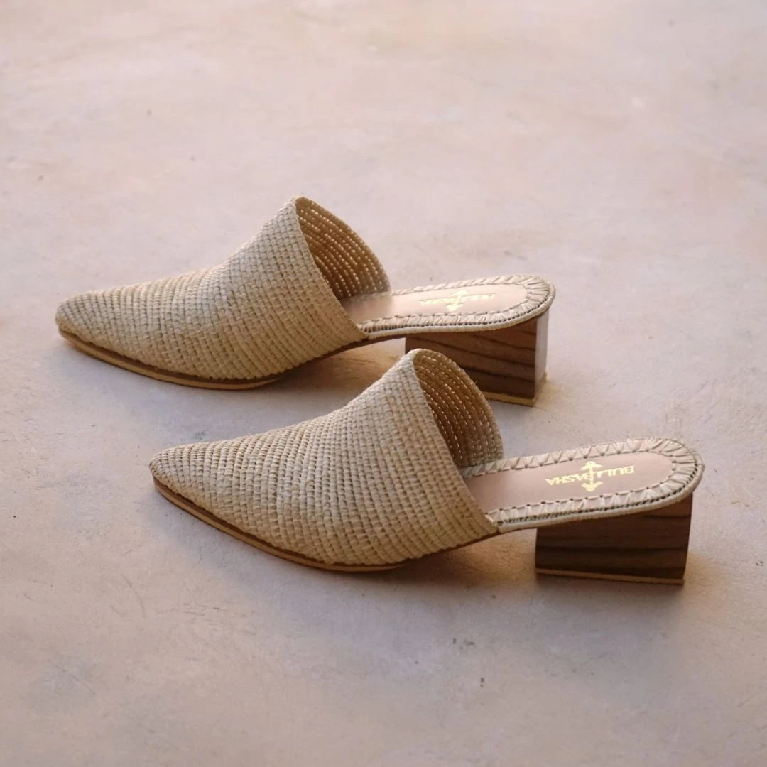 Sura, sustainable, heels made from natural materials by Bulibasha