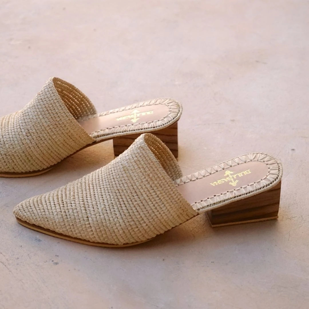 Sura, sustainable, heels made from natural materials by Bulibasha