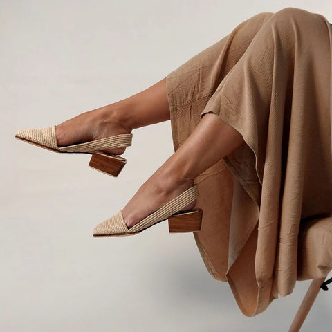 Yidir, sustainable, heels made from natural materials by Bulibasha