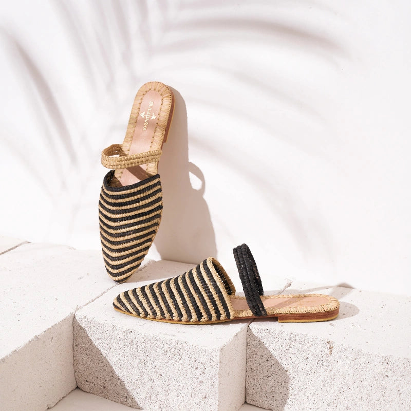 Babouche Amalu, sustainable, handmade sandals made from natural materials by Bulibasha