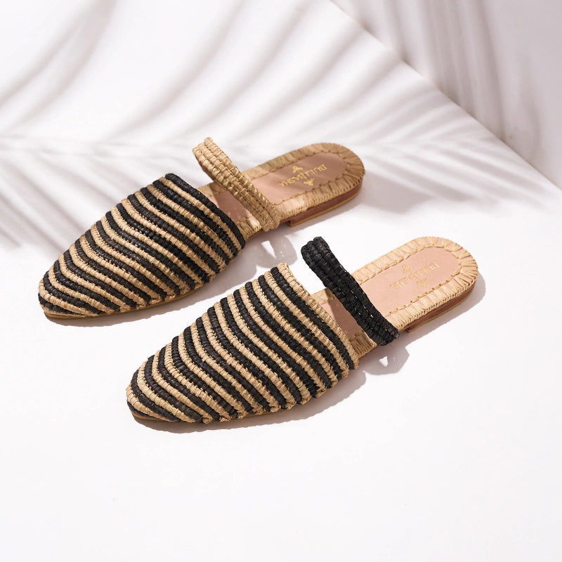 Babouche Amalu, sustainable, handmade sandals made from natural materials by Bulibasha