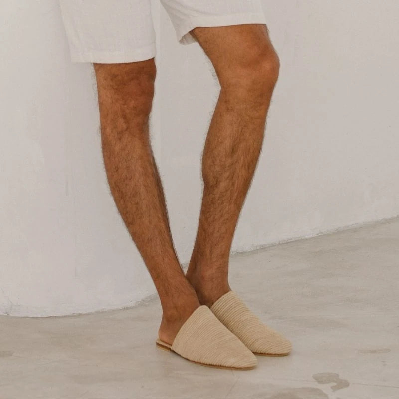 Slip On Neutral, sustainable, sandals made from natural materials by Bulibasha