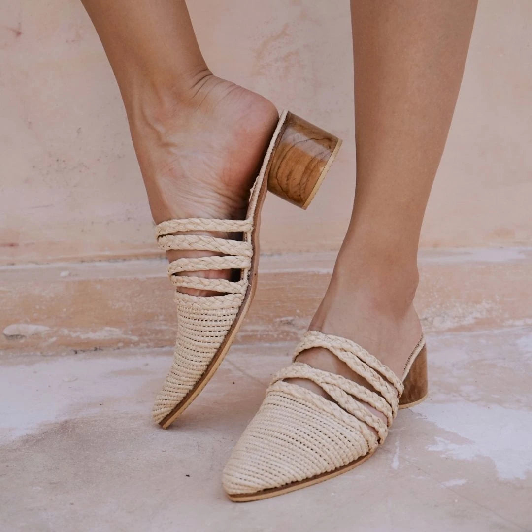 Thiyya, sustainable, heels made from natural materials by Bulibasha